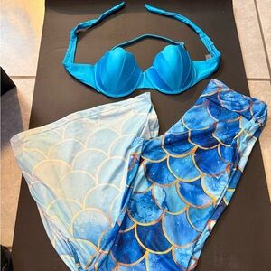 Blue Mermaid Bikini Set